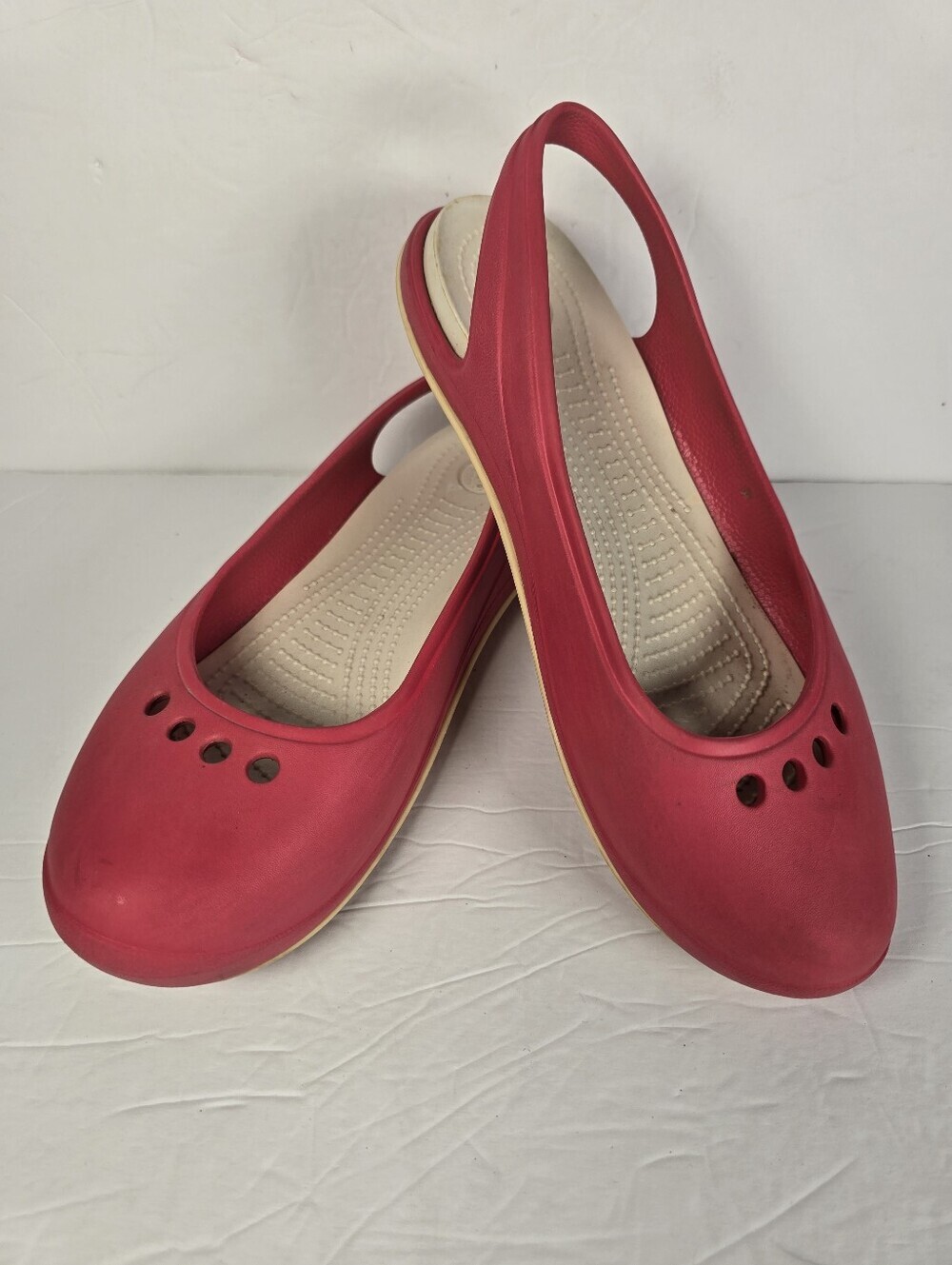Crocs Skylar Pink Toning Slingback Flats Size 11